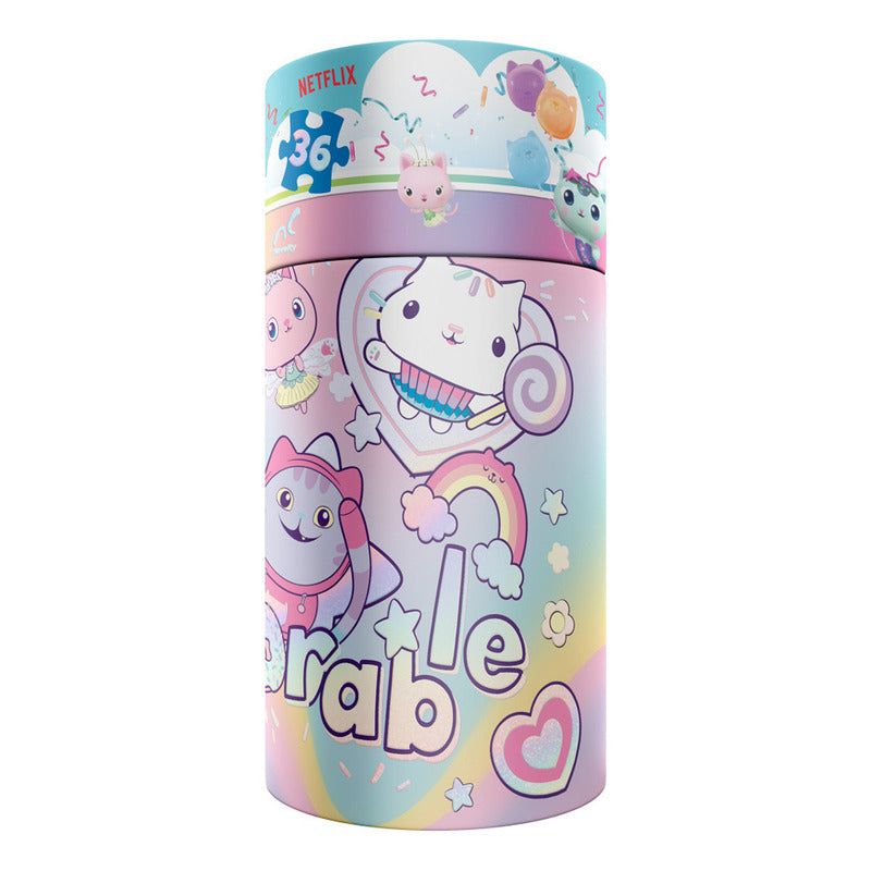 Rompecabezas Gabby S Dollhouse 36 Pz Cilindro Marca Novelty®