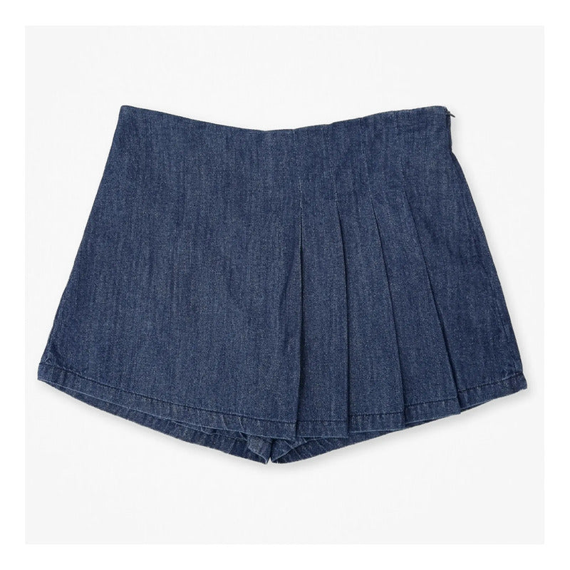 Falda Short Casual Para Niña Mod. Zkgap0402 Marca Zippy® Mezclilla Lisa 6-7 Años