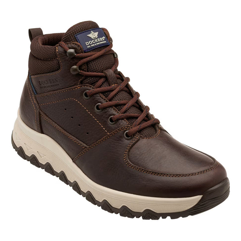Bota Casual De Piel Para Hombre Mod.d2125722 Marca Dockers® Caoba Liso 26 Mx