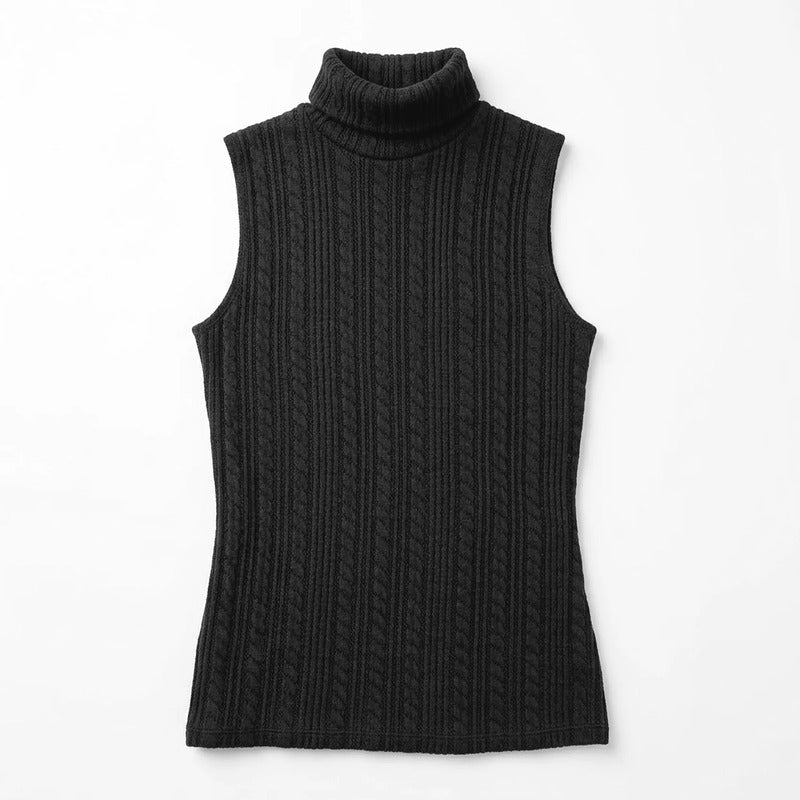 Blusa Semi Formal De Cuello Alto Para Mujer Marca Exotica® Negro Cenizo Geométrico G
