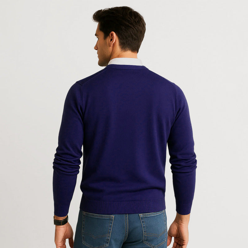 Suéter Para Hombre Básico De Punto Fino E55301 Marca Bobois®