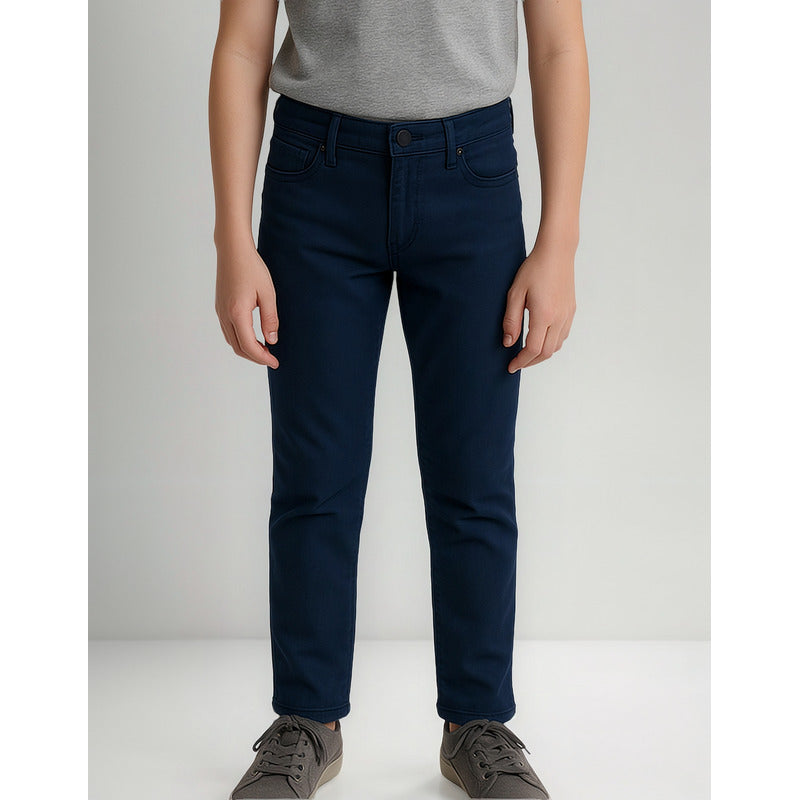 Pantalón Básico Para Niño Mod.520 Marca Mayoral® Azul Oscuro Liso 14 Años