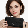 Cartera Mediana Con Bordado 26sayp2 Marca Desigual® Negro Floreado