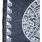 Jorongo Gaban Artesanal Mexicano Colores Azul Oscuro Calendario Xg