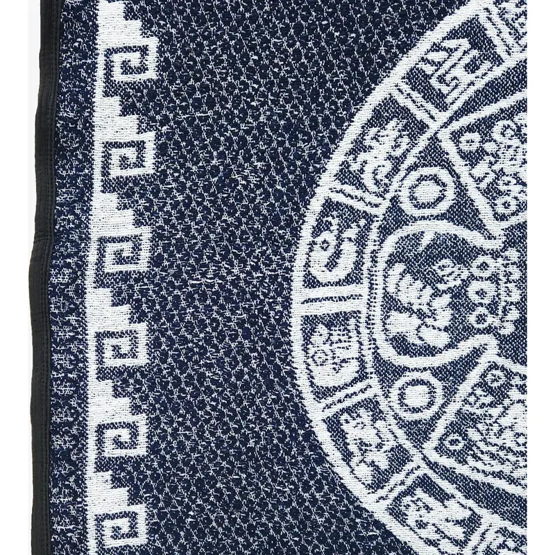 Jorongo Gaban Artesanal Mexicano Colores Azul Oscuro Calendario Xg