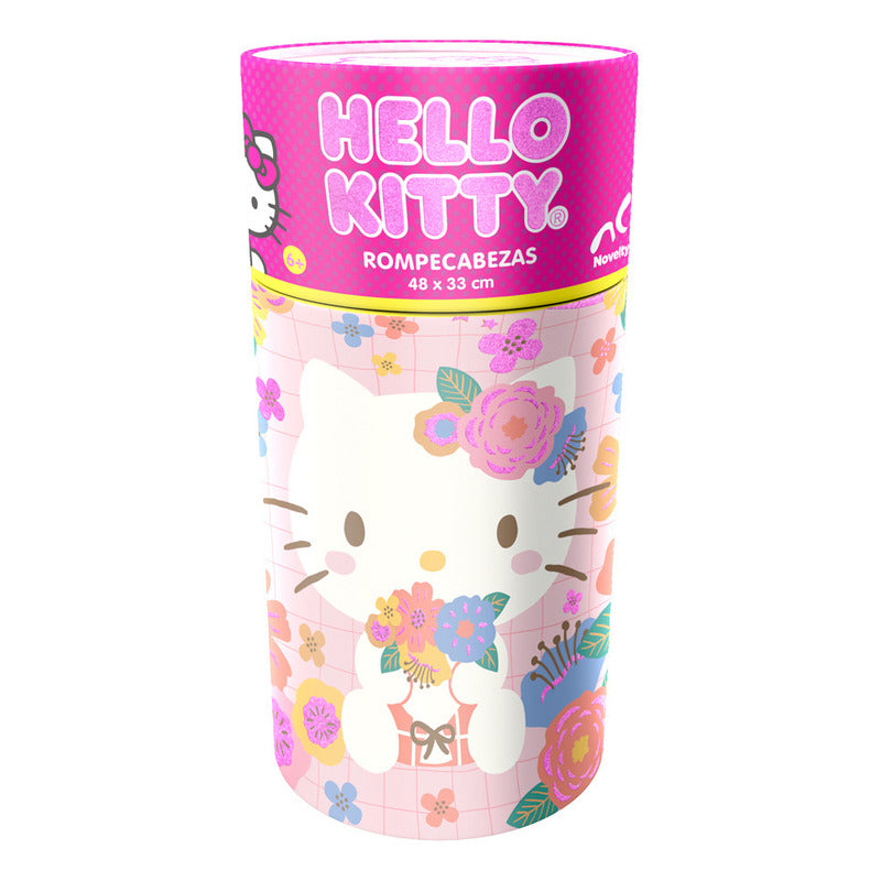 Rompecabezas Infantil Hello Kitty 60 Pzas Cilindro