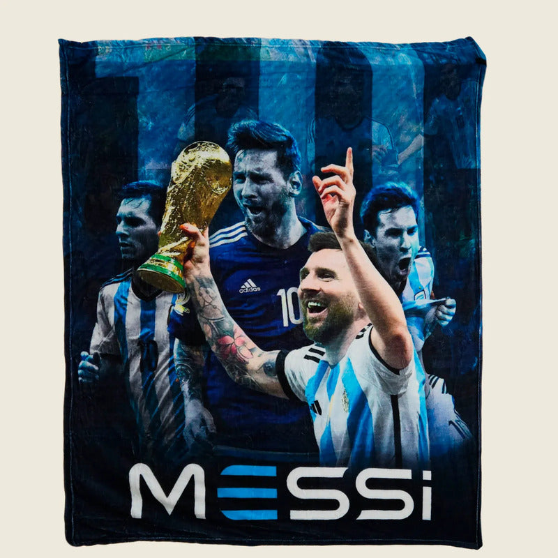 Frazada Ligera Super Suave Matrimonial Futbol Providencia® Equipo 500 G Messi