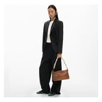 Bolso Para Mujer Con Bordado Mod.26saxp Marca Desigual® Chocolate Bordado Níquel Beige