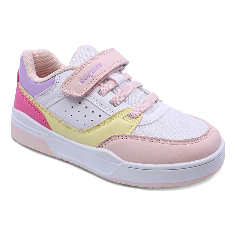 Tenis Para Niña Mod.203700-o Marca Coqueta Y Audaz® Multicolor Colores 22 Mx
