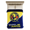 Cobertor Edredón De Borrega Matrimonial Providencia® Futbol América 1 Kg Multicolor