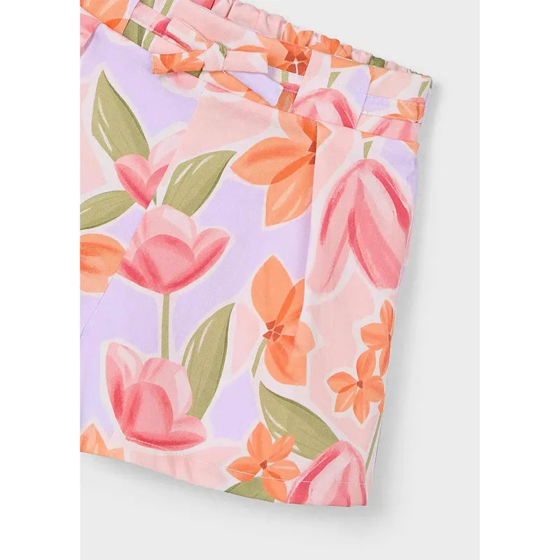 Short Para Niña Cintura Ajustable 3906 Marca Mayoral® Blosssom Floreado 4 Años