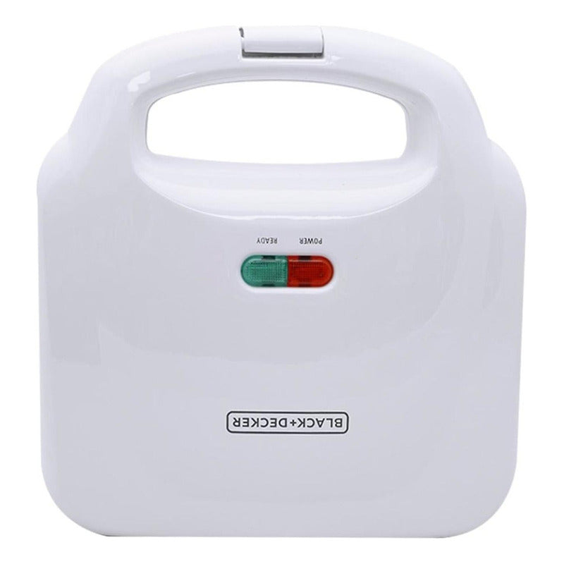 Sandwichera 2 Panes Black And Decker Sm1000w Luz Indicadora Color Blanco