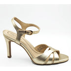 Zapatilla Elegante Tacón 8cm Para Dama 140502 Marca Flexi® Dorado 26 Mx
