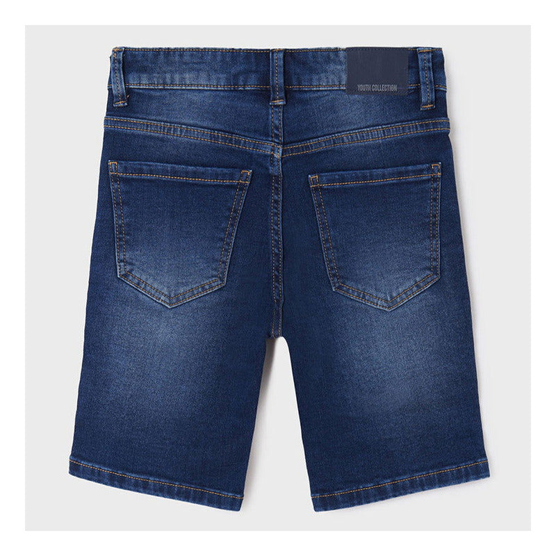 Short Bermuda Para Niño Mod.252 Oscuro Marca Mayoral® Oscuro Lisa 10 Años