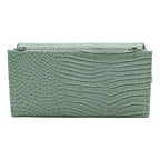 Cartera Mediana Crossbody Para Dama Mod. Ji 532 Jaime Ibiza® Aqua Croco Croco