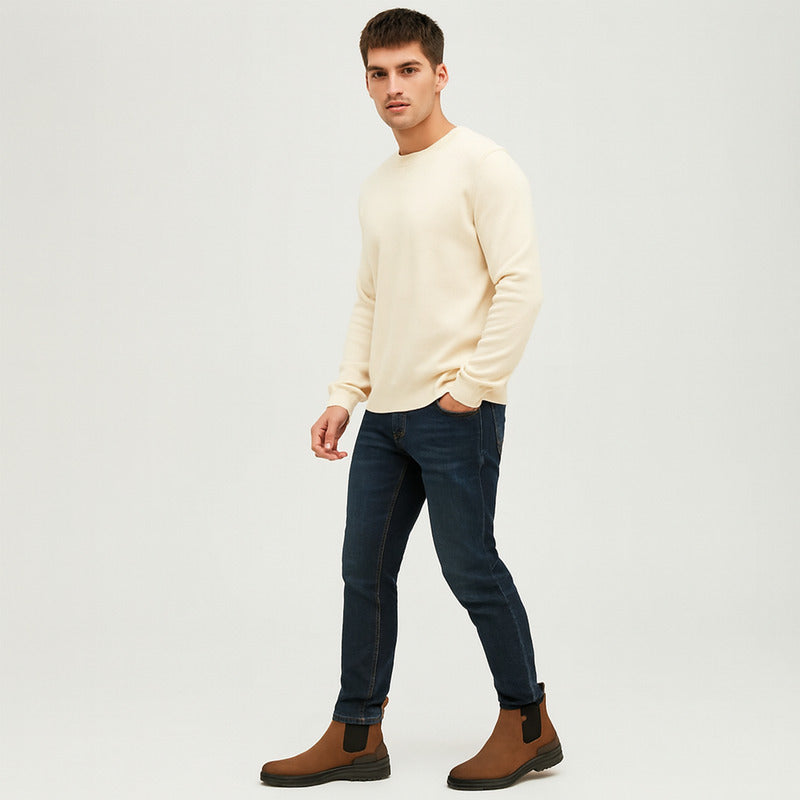 Bota Casual Para Hombre Mod. L2125502 Marca Levi's® Marrón Claro Liso 25,5 Mx