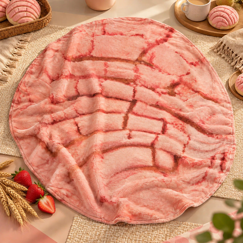 Frazada Divertida Circular Suave Marca Providencia® Rosa Concha Fresa