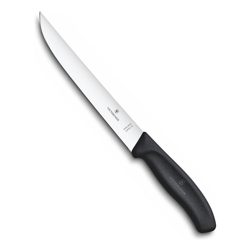 Cuchillo Para Trinchar Carving Knife 6.8103.18b Victorinox® Negro