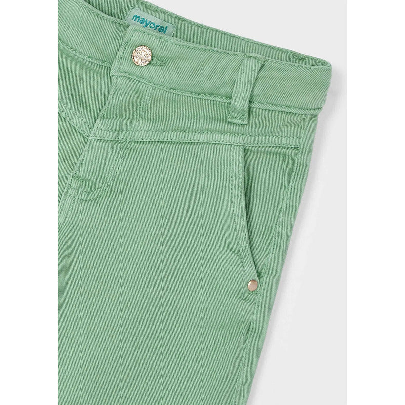 Pantalón Ancho Para Niña Mod. 3555 Marca Mayoral® Menta Liso 7 Años
