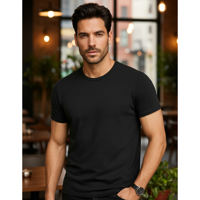 Playera Rayada Casual Para Caballero M.a55307 Marca Bobois®