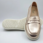 Mocasín Casual Para Dama Estilo 140601 Marca Flexi® Oro Rosa 25 Mx