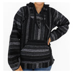 Suéter Poncho Canguro Artesanal Hoodie Acrilico Colores