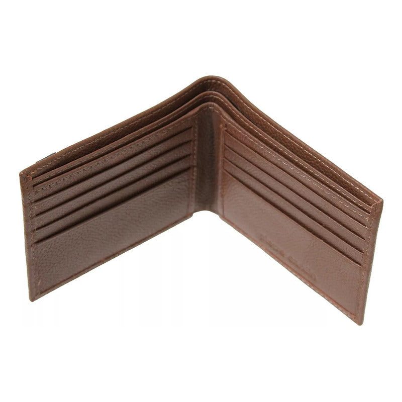 Cartera De Hombre Mod. P70-0190-7 Marca Pierre Cardin® Chocolate Liso