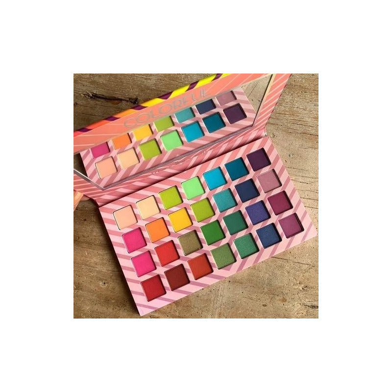 Paleta Sombras Trend Beauty Colorful 28 Tonos Mate Satinados Vibrantes Correspondiente A La Imagen