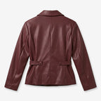 Chamarra Vinipiel Para Mujer Mod. Dscm0001 Marca Lob® Tinto G Vinipiel