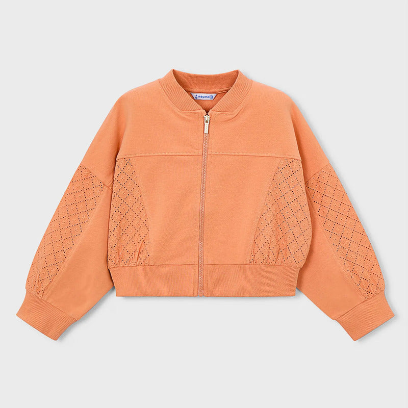 Sudadera Ligera Para Niña Mod.3456 Marca Mayoral® 5 Años Melocotón Lisa