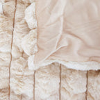 Frazada Gante Beige Suave Decoración 90x150cm Vianney® Liso Blanco