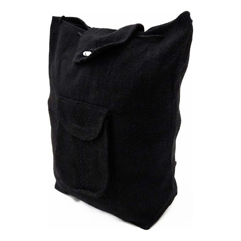 Mochila Artesanal Tejida Tipo Morral Con Bolsillo Frontal 10kg