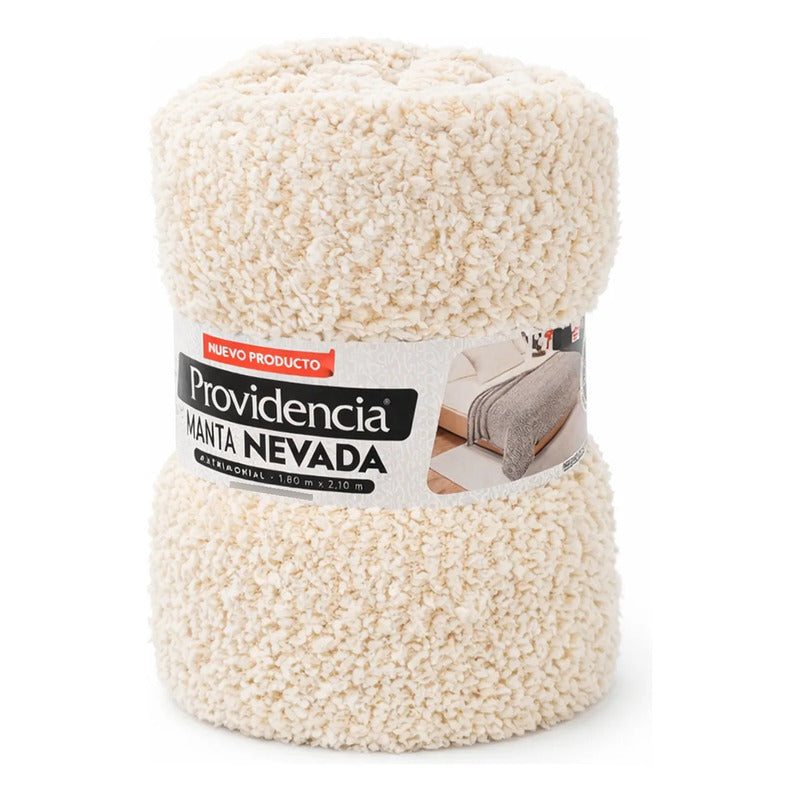 Cobertor Ovejita Ligero Matrimonial 1.80x2.10m Providencia® Multicolor 400 G Nevado Camello