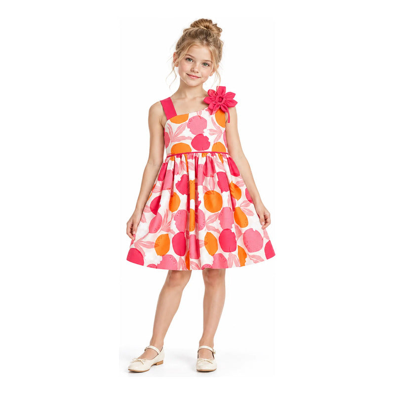 Vestido De Ceremonia Para Niña Mod.3924 Marca Mayoral® Clavel Floreado 6 Años