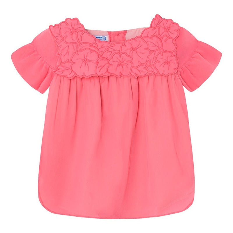 Blusa Ligera De Niña Mod.3110 Coral Marca Mayoral®
