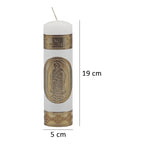 Set Para Bautizo Vela+concha+toalla+caja De Madera