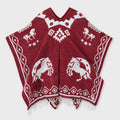 Jorongo Gaban Artesanal Mexicano Colores Caballos Herradura Vino Caballos Herradura Xg