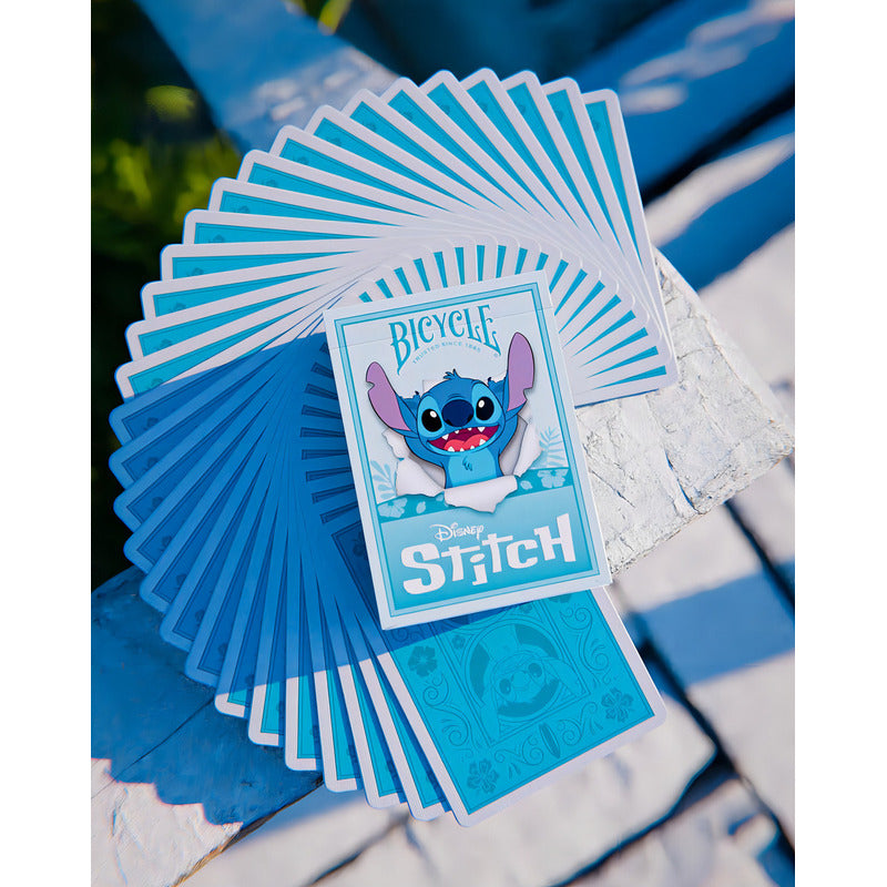 Cartas Disney Stitch Classic Luxury Playing Card Naipes Lilo Reverso Azul Idioma Ingles
