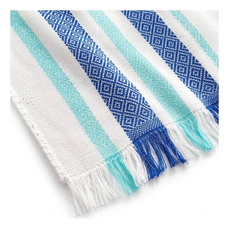 Servilleta De Cocina Multiusos Tejida 45 X 55cm Azul Rayas