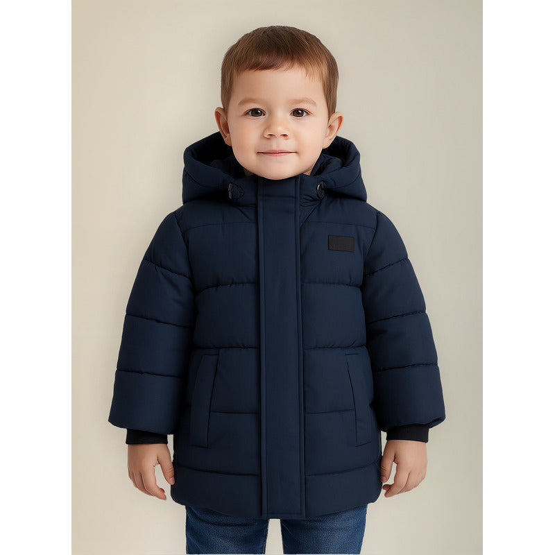 Chamarra Rompe Vientos Para Niño Mod.4469 Marca Mayoral® Azul Oscuro 4 Lisa