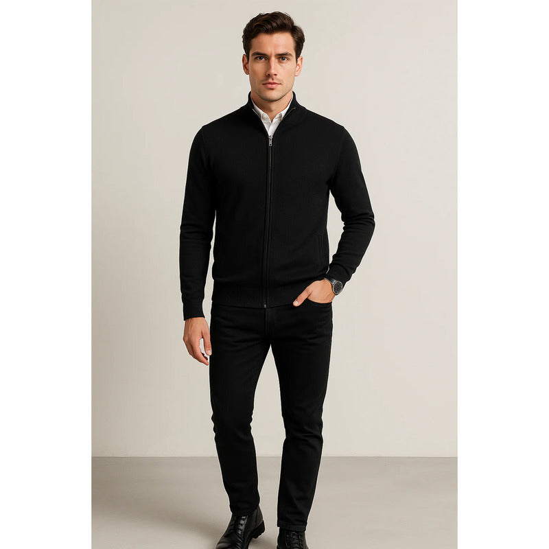 Suéter De Hombre De Punto Fino Con Cierre Mod.e55304 Bobois®