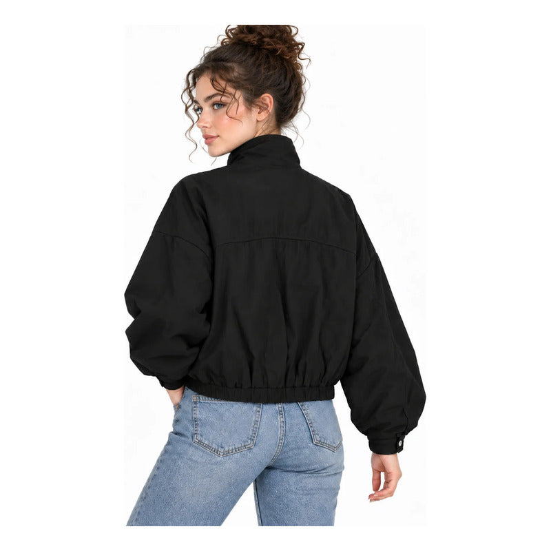Sudadera Oversize Casual De Mujer 19402 Marca Camila Jones® M Negro Lisa