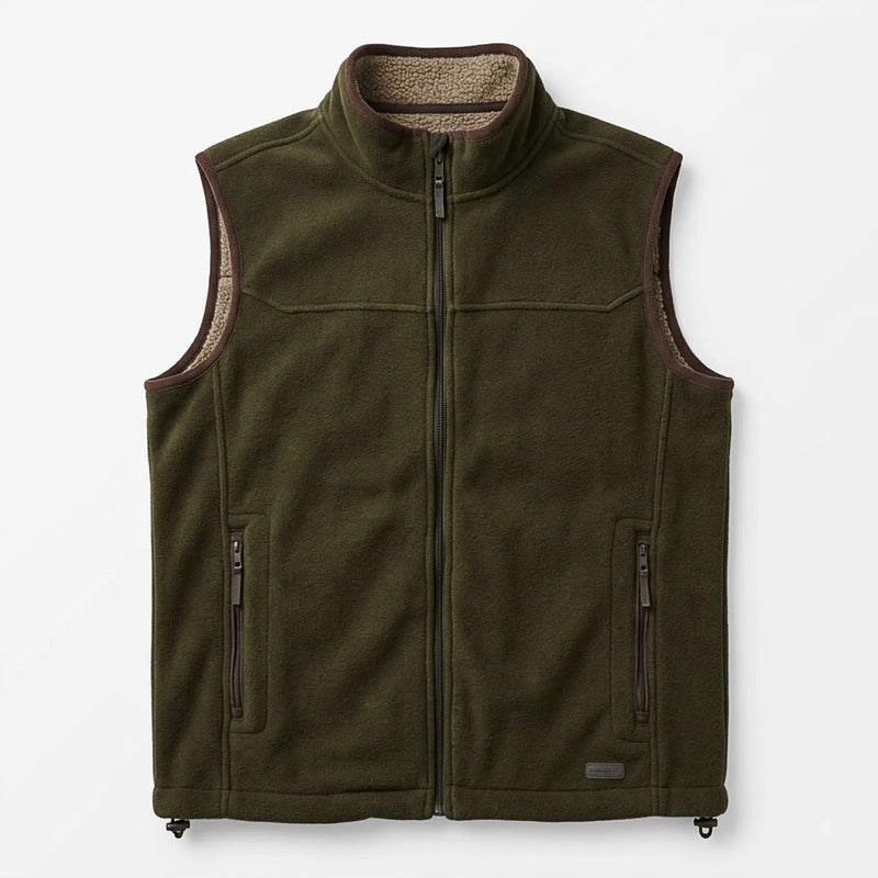 Chaleco Fleece Para Hombre Cw90-vcfe7230 Marca Greenlander® Olivo Lisa G