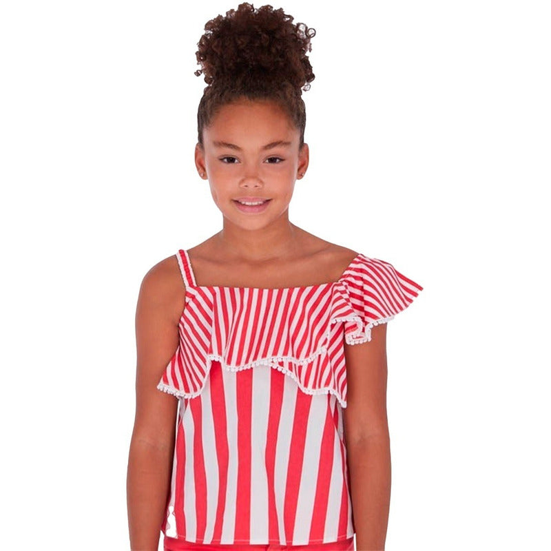 Blusa De Escote En Hombro Para Niña Mayoral® Mod.6168 Sandia
