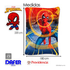 Cobertor Ligero Super Suave Matrimonial Diseños Providencia® Spiderman 850 G Multicolor