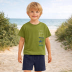 Conjunto Juvenil Playera + Short Mod. 6677 Marca Mayoral® Azul Marino/ Verde Musgo Estampado 16