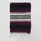 Falsa Artesanal 1.90m X 1.20m Cobija Multiusos Mexicana Geométrico 1 Kg Violeta Oscuro