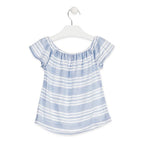 Blusa Cuello Elástico Para Niña Mod.916-3791aa Marca Losan®
