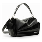 Bolso Patch Texturas Para Mujer Mod.24saxp75/2000 Desigual® Negro Lisa Níquel
