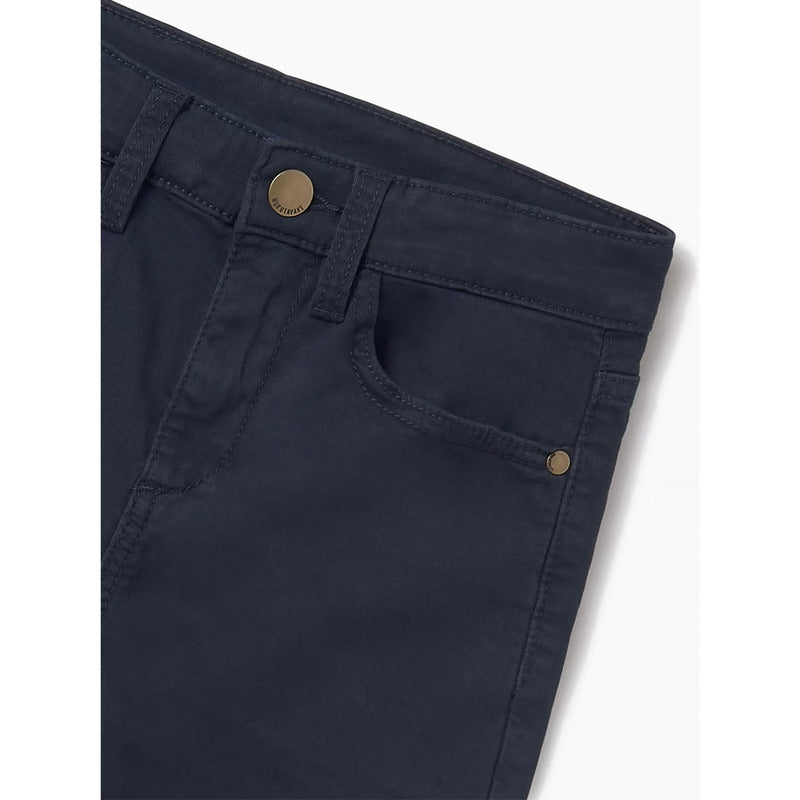 Pantalón Entallado Para Niño Mod.582 Marca Mayoral® Azul Marino Liso 10